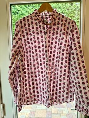 J Crew Factory Block Print Shirt